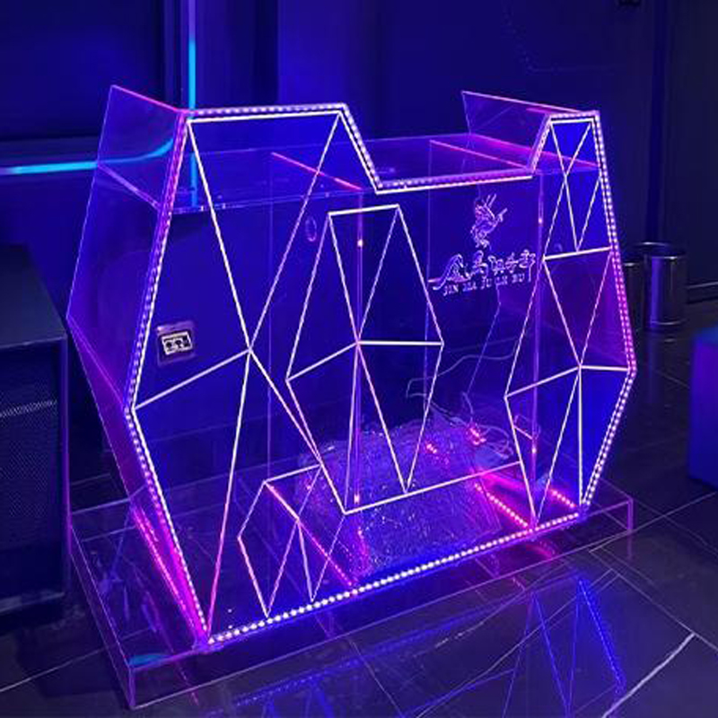 Led Acrylic Material Table Transparent DJ Desk Entertainment Lighting